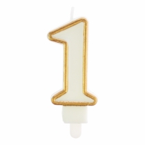 Number 1 Candle Gold